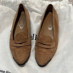 Tod's Tan Suede Loafers
